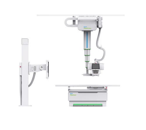 Digitales Röntgensystem - EMX3000 - EST Medical Equipment - für multifunktionale Röntgenaufnahmen / mit Schwenkarm-Säulen / mit bodenstehendem Bucky