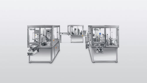 Automatisches Verpackungssystem - MRT - Harro Hoefliger Verpackungsmaschinen - halbautomatisch / Füll-, Form- und Versiegelmaschine / drehbar