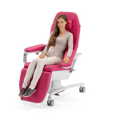Elektrischer Chemotherapiestuhl - SENSA® FLEX A4 ZA - LiKAMED - dreiteilig / verstellbare Rückenlehne / auf Rollen