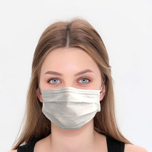 OP-Maske / für Erwachsene - REF-MASK001 - Medoksa Medikal - blau / weiß / Vlies