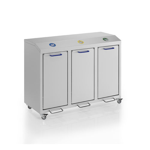 Abfallkorb für Recyclingprodukte - G®-COLLECT X 2001  - Gmöhling Transportgeräte GmbH - Kunststoff / Polypropylen / anodisiertes Aluminium