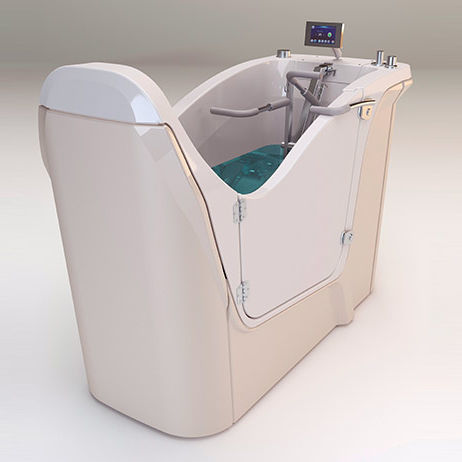 Kurbadewanne mit Stepper - WaterStep  - Dynamika - Einsitzer / mit Chromatherapie-Lampen