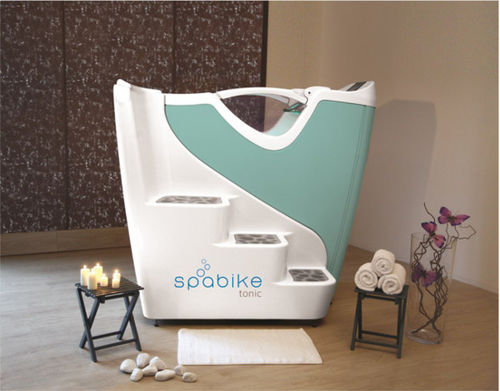 Badewanne für Wassermassage / für untere Gliedmaßen - Spa bike® Tonic - Dynamika - Fahrradergometer / mit Chromatherapie-Lampen