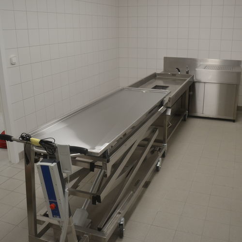Leichenwaschungs-Tisch - FRIMA CONCEPT - rechteckig / belüftet / festinstalliert