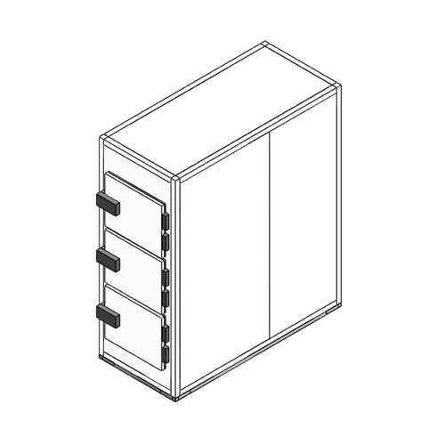 Leichenzelle für Leichentragen - MORG337 - FRIMA CONCEPT - 3 Körper / mit Frontöffnung / mit Tür