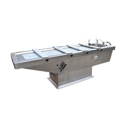 Rechtsmedizin-Autopsietisch - TABLASPIF - FRIMA CONCEPT - Leichenwaschung / stationär / höhenverstellbar