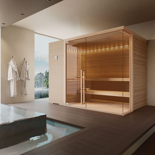 Kabine Sauna - Elite  - Stenal - mit Saunasteinen