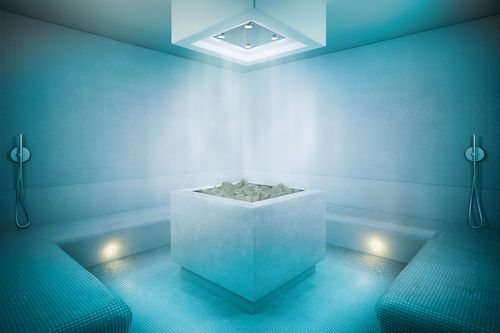 Raum Hammam - Onsen - Stenal - mit Dampfgenerator / mit Saunasteinen
