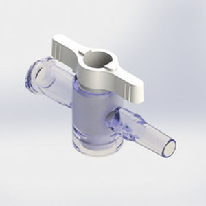 Infusionsverbinder mit Absperrhahn - 561011 - Elcam Medical Italy - gerade Ausführung / LUER®-Lock