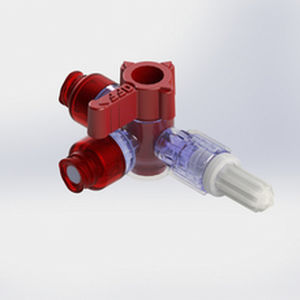 Infusionsverbinder mit Absperrhahn - 581952 - Elcam Medical Italy - T-förmiges / LUER®-Lock