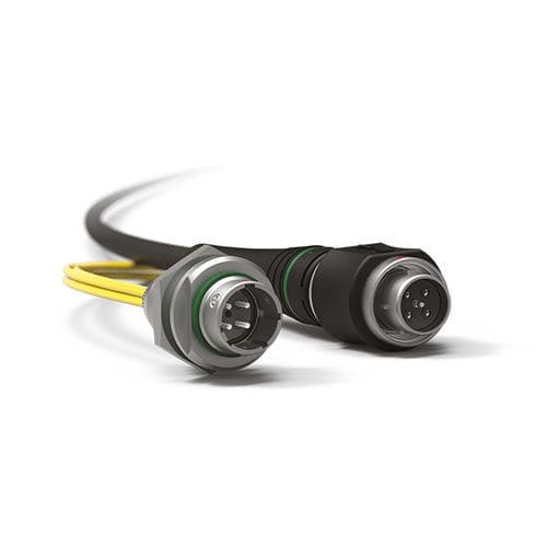 Medizinischer Steckverbinder - FiberOptic Hybrid - Fischer Connectors - Daten / Messing / wasserdicht