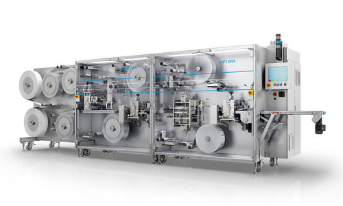 Automatisches Verpackungssystem - MDC150 - OPTIMA - bodenstehend / Gazetupfer / für die Pharmaindustrie