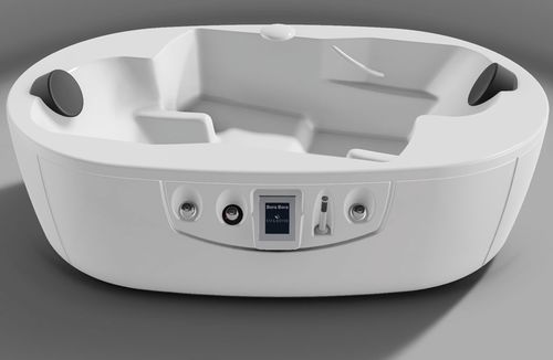 Badewanne für Wassermassage / Doppelsitzer - BORA BORA - Stas Doyer - mit Chromatherapie-Lampen / mit Sonotherapie-Lautsprechern