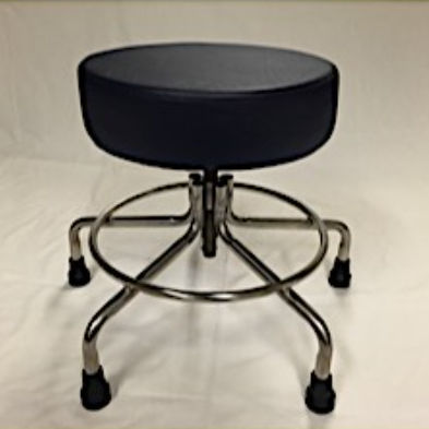 Hocker für Gesundheitseinrichtungen - DC-100 - MRIMED - Edelstahl / schwarz / unmagnetisch