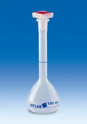 Laborkolben - 677941 - Vitlab - Polypropylen / transparent / mit Stöpsel