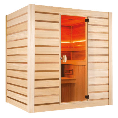 Kabine Sauna - Eccolo  - Holl's - mit Saunasteinen