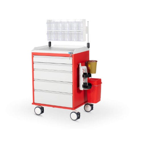 Wagen für Anästhesie - EMC 02 - SCHRODER HEALTH PROJECTS - für Kliniken / Notfall / Medikamente
