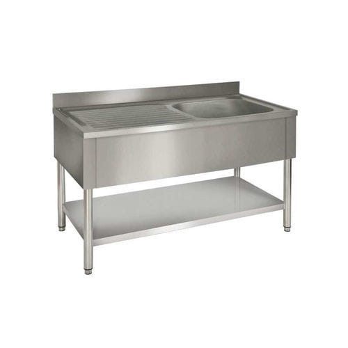 Laborspüle - COM – SR - comfit s.r.l - 1 Station / Edelstahl / mit Abtropffläche