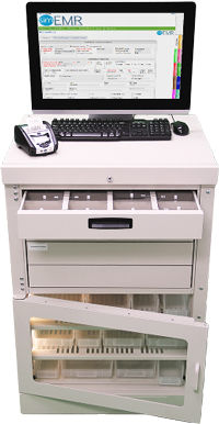 Automatisiertes Dispensersystem / für medizinische Simulation - SimCabRx%u2122 - KbPort - für Medikamente / mit Computer