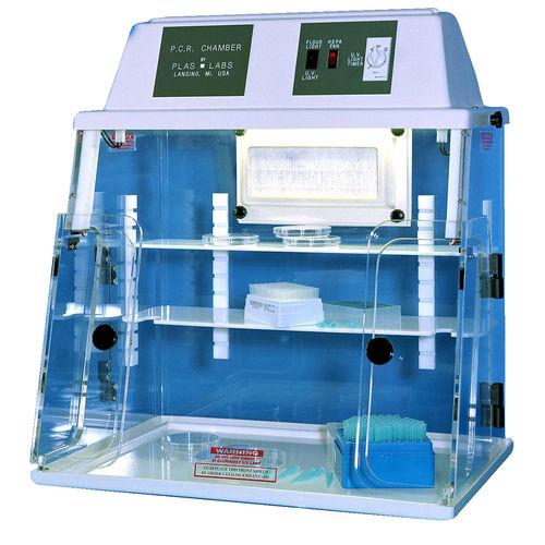 Kabine für PCR - Plas-Labs - Tisch