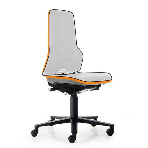 Laborstuhl - Neon 9563 - Bimos - auf Rollen / mit hoher Rückenlehne / pneumatisch