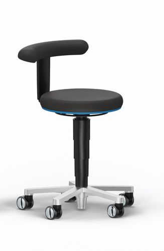 Laborhocker - 9463L - Bimos - höhenverstellbarer / auf Rollen / T-förmig