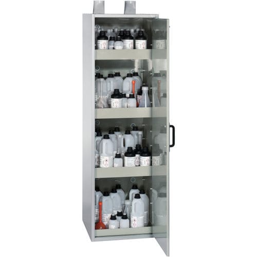 Schrank für Chemikalien - ACID line pure - Düperthal Sicherheitstechnik GmbH & Co. KG - für Krankenhaus / mit Regal / 1 Tür