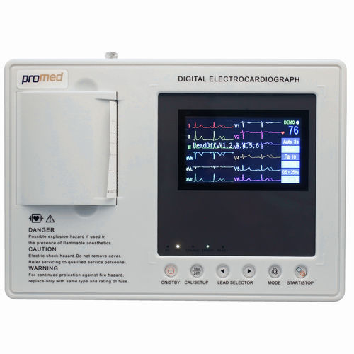 Ruhe-Elektrokardiograph - ECG-103A - Promed Technology - 3 Kanäle / digital / mit Drucker