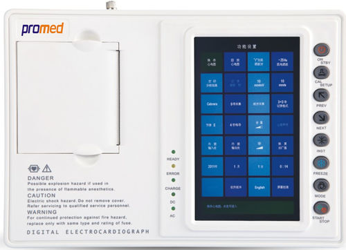 Ruhe-Elektrokardiograph - ECG-103C - Promed Technology - 3 Kanäle / digital / mit Drucker