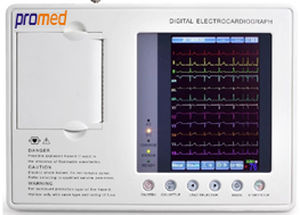 Ruhe-Elektrokardiograph - ECG-103B - Promed Technology - 3 Kanäle / digital / mit Drucker