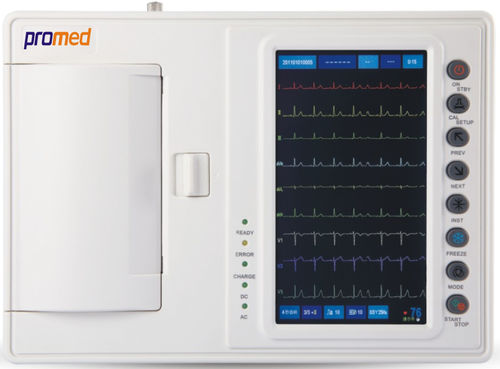 Ruhe-Elektrokardiograph - ECG-T6 - Promed Technology - 6 Kanäle / digital / mit Drucker