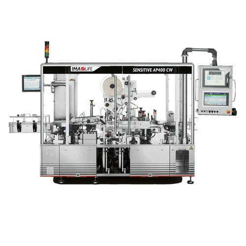 Etikettierer für Karton - SENSITIVE AP400 Series - IMA Pharma - für die Pharmaindustrie / automatisch / linear