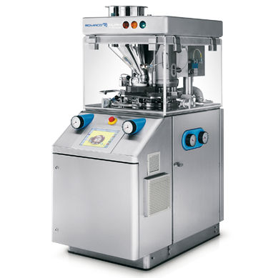 Tablettenpresse - E 150 Plus - Romaco - für die Pharmaindustrie / Rundläufer / einseitig