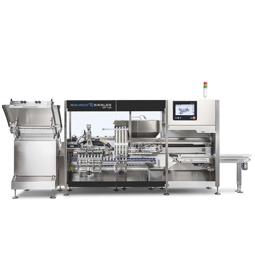 Abfüllanlage für Röhrchen - STF 120 - Romaco - vollautomatisch / drehbar / kompakt