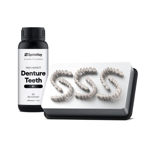 Zahnmedizinisches Material / Harz - Denture Teeth - B1 - SprintRay - für 3D-Druck / zur Herstellung von Zahnprothesen / biokompatibel