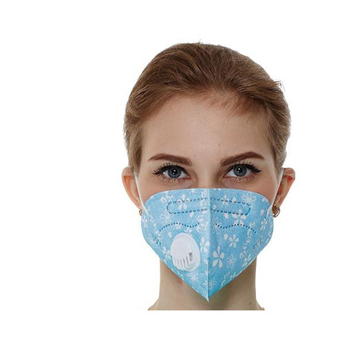 Schutzmaske mit Ausatemventil - WLM2007V - Hubei Wanli Protective Products - diamantförmig / unisex / blau