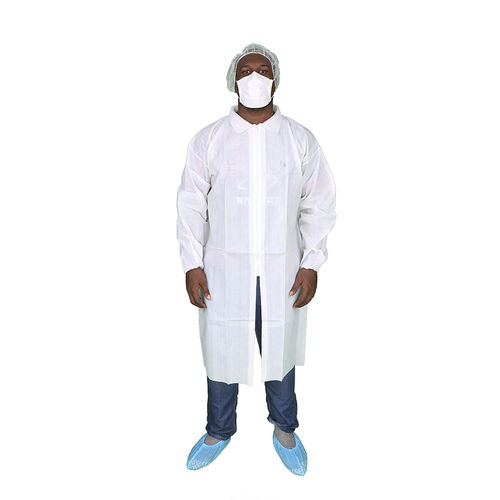 Weißer Arztkittel - WLL4001 - Hubei Wanli Protective Products - unisex / aus Polypropylen / Einweg