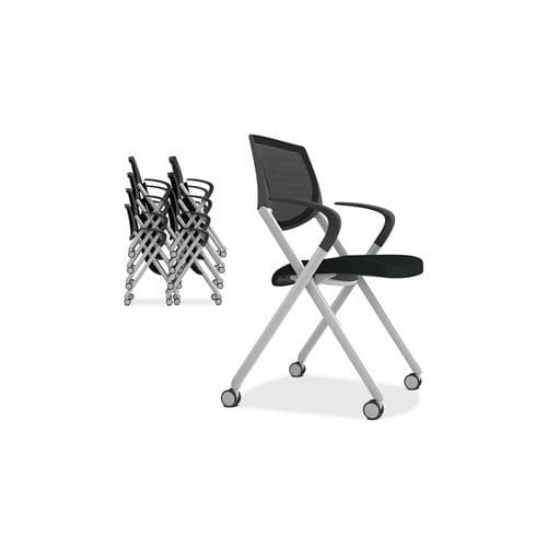 Wartezimmerstuhl - Seek® - Allsteel - mit Armlehnen / auf Rollen / stapelbar