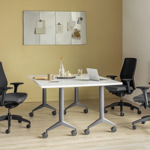 Esstisch - Aware® - Allsteel - Büro / rechteckig / auf Rollen