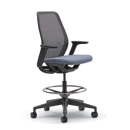 Hocker für Arztpraxis - Pli - Allsteel - höhenverstellbar / auf Rollen / mit Rückenlehne