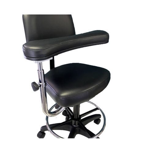 Dentalhocker - SAF-204 - Safari Dental inc. - pneumatisch / mit Rückenlehne / auf Rollen