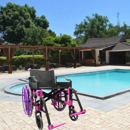 Passiver Rollstuhl - HO-W101 - Hongkong Medi - für Pool / mit Fußstütze / schwarz