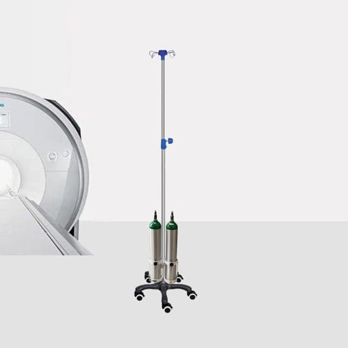 Infusionsstativ auf Rollen - HO-03 - Hongkong Medi - 2 Haken / unmagnetisch / Edelstahl