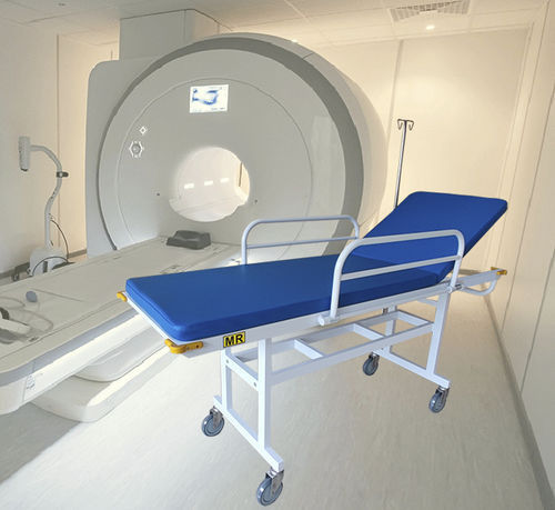 Untersuchungstrage - HO-708A - Hongkong Medi - für Veterinärmedizin / unmagnetisch / auf Rollen