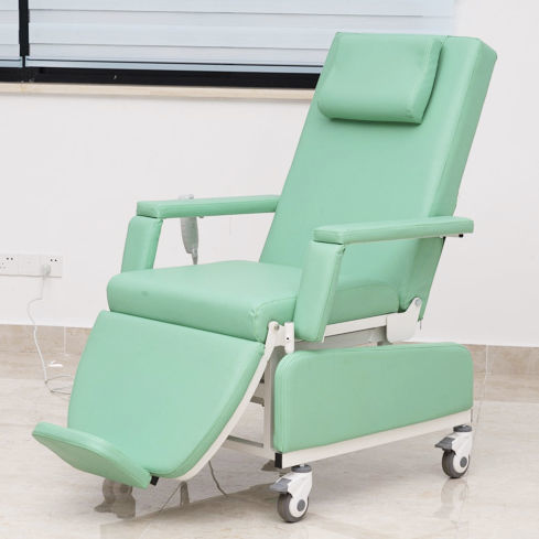 Elektrischer Chemotherapiestuhl - HO-S12-4 - Hongkong Medi - dreiteilig / auf Rollen / verstellbare Rückenlehne