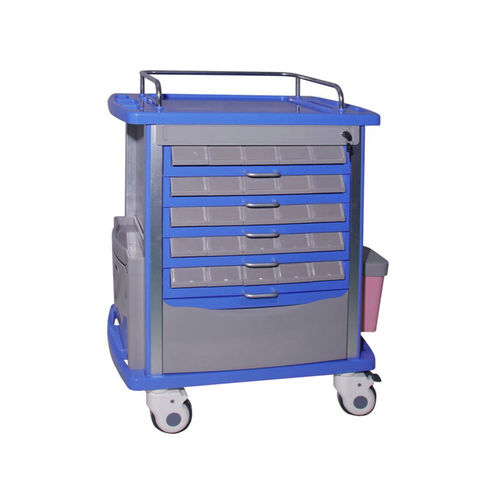 Wagen für Kliniken - MK-P11 - Zhangjiagang Medi Medical Equipment - zur Medikamentenausgabe / Kunststoff / mit seitlichen Kippbehältern