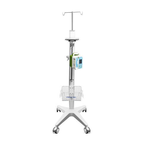 Infusionsständer auf Rollen - MK-IS06 - Zhangjiagang Medi Medical Equipment - 2 Haken / für Spritzenpumpen / teleskopisch