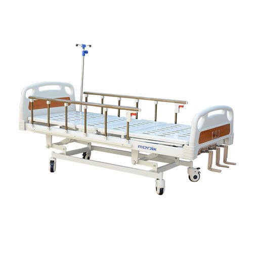 Pflegebett - YA-M3-1 - Zhangjiagang Medi Medical Equipment - mechanisch / höhenverstellbar / mit Räderblockiersystem