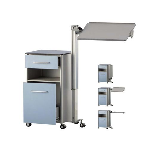 Nachttisch auf Rollen - YA-B01 - Zhangjiagang Medi Medical Equipment - mit eingebauter Tischplatte / mit Schubladen
