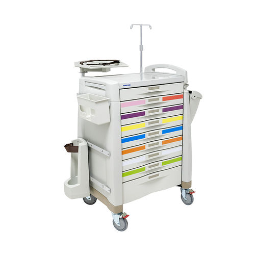 Notfallwagen - MK-PK02 - Zhangjiagang Medi Medical Equipment - für Defibrillator / Sauerstoff / Aluminium